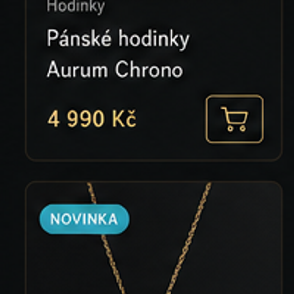 Zlatý náhrdelník Lune Étoile
